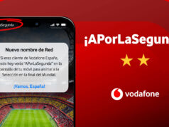 Vodafone España modifica temporalmente el nombre de su red móvil a «APorLaSegunda» en una acción masiva de apoyo a la selección en la final del Mundial